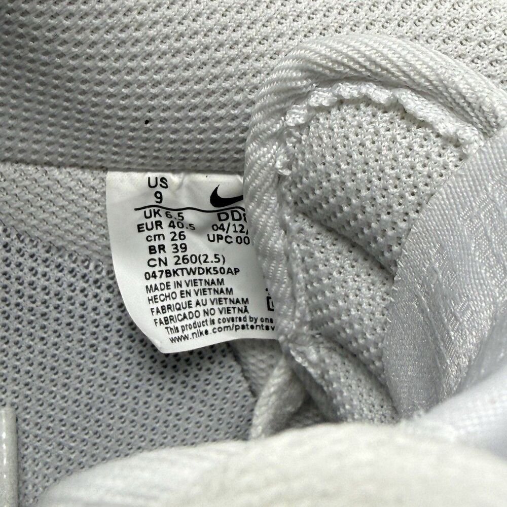 Nike Air Force 1 '07 Low Womens 9 Triple White Leather Athletic Shoes Sneakers - Picture 14 of 16